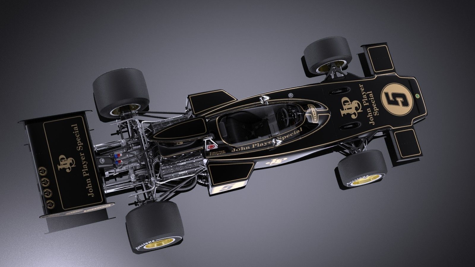 Lotus 72d 1970-1975 John Player Special Grand Prix VRAY 3D model_7