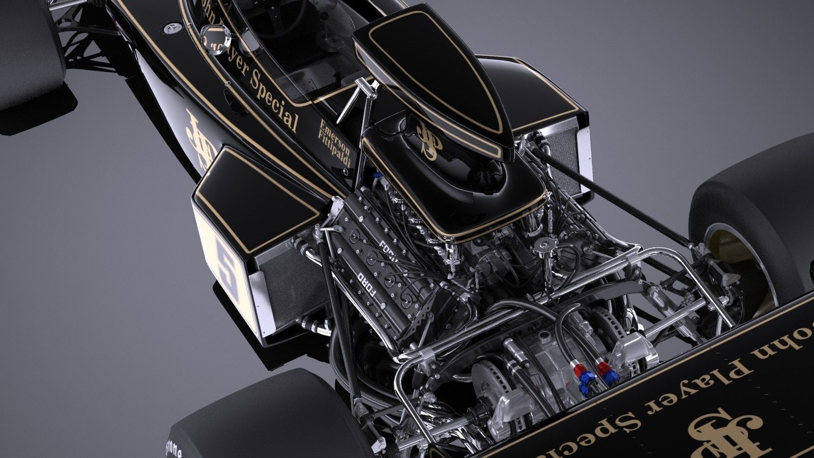 Lotus 72d 1970-1975 John Player Special Grand Prix VRAY 3D model_9