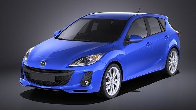 Mazda 3 hatchback 2013 european VRAY 3D model