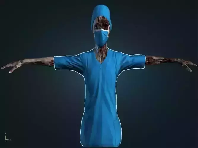 A zombie nurse woman