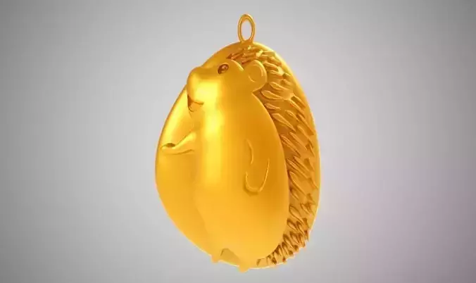 Rock Hedgehog Necklace 3D print model