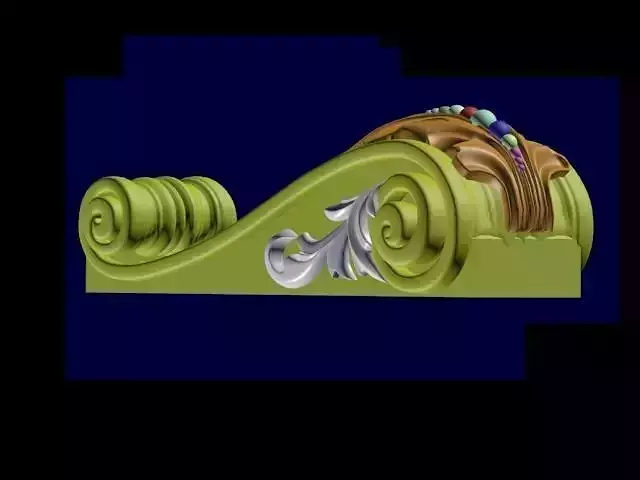 columns 3D model gold ornamented column