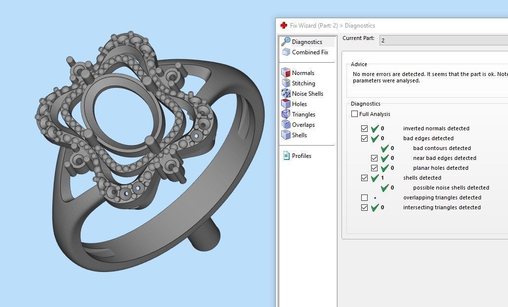 Women ring with gems 3dm stl vintage 3D print model_27
