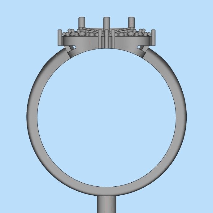 Women ring with gems 3dm stl vintage 3D print model_33