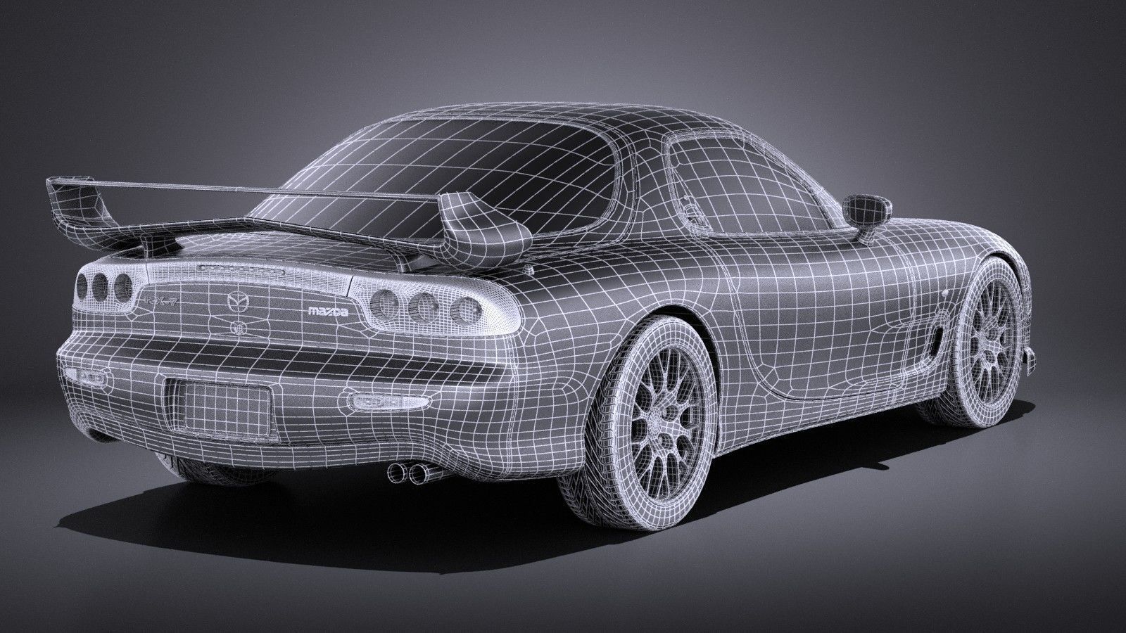 Mazda RX-7 1998 - 2002 VRAY 3D model_15