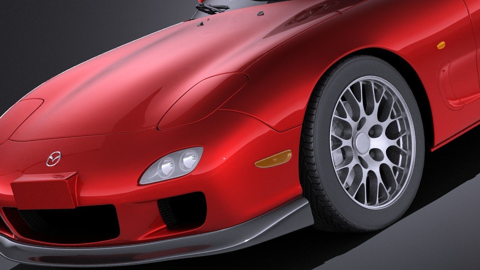 Mazda RX-7 1998 - 2002 VRAY 3D model_2