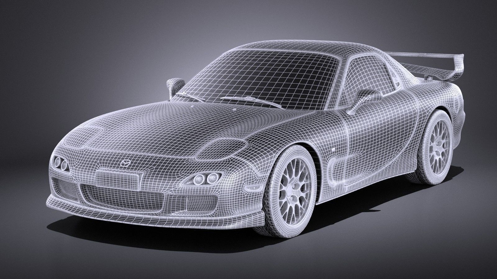 Mazda RX-7 1998 - 2002 VRAY 3D model_12
