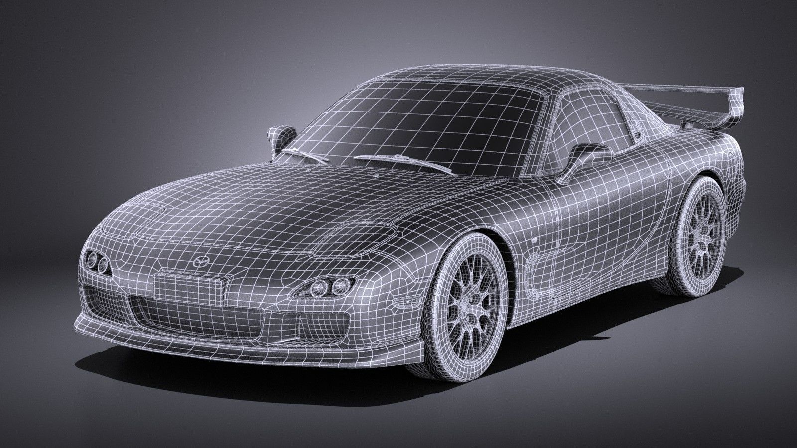 Mazda RX-7 1998 - 2002 VRAY 3D model_14