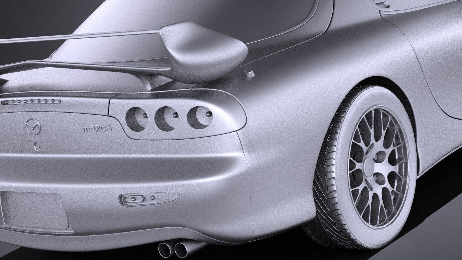 Mazda RX-7 1998 - 2002 VRAY 3D model_10
