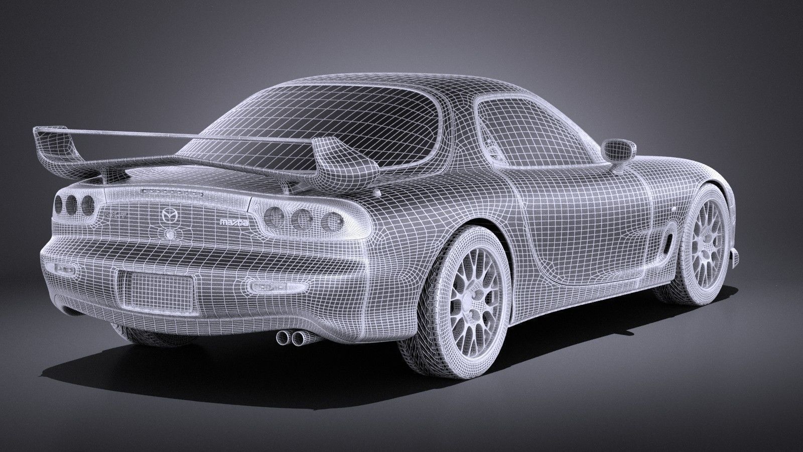 Mazda RX-7 1998 - 2002 VRAY 3D model_13