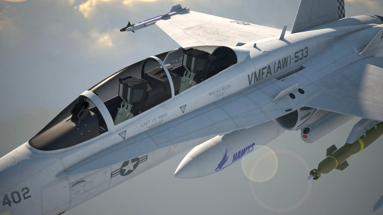 McDonnell Douglas FA-18 Hornet 3D model_7