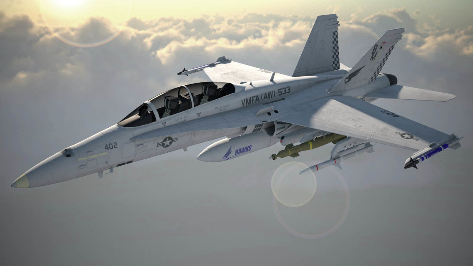 McDonnell Douglas FA-18 Hornet 3D model_6