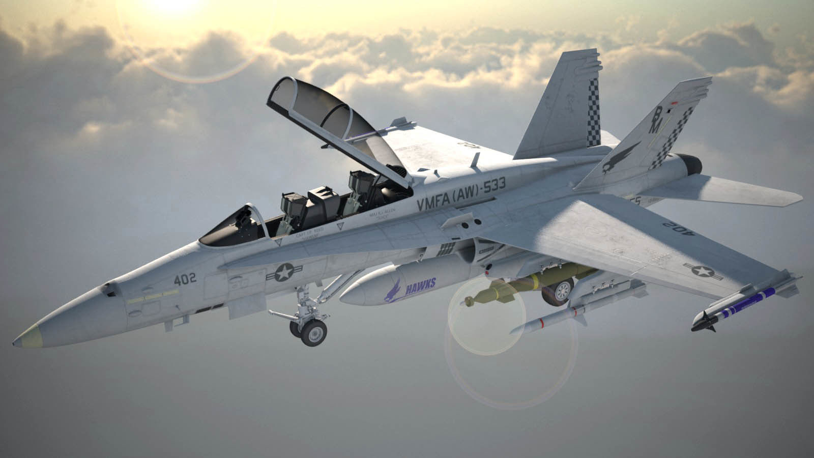 McDonnell Douglas FA-18 Hornet 3D model_16