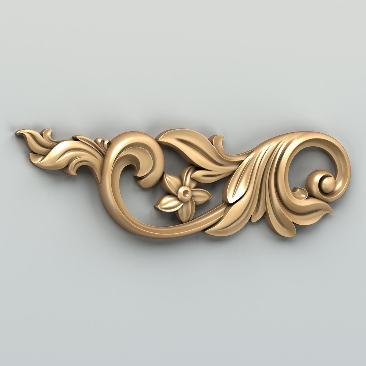 Carved decor horizontal 029 3D model_3