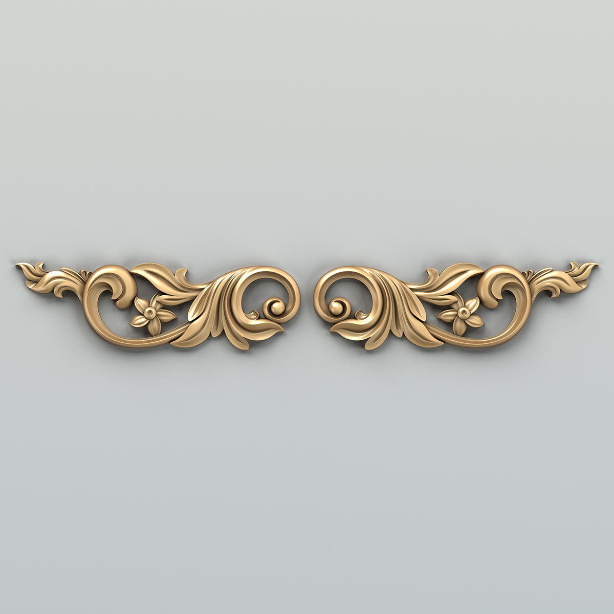 Carved decor horizontal 029 3D model_2