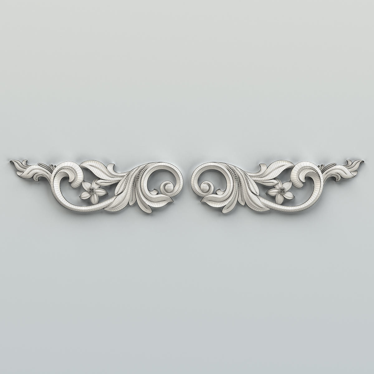 Carved decor horizontal 029 3D model_8