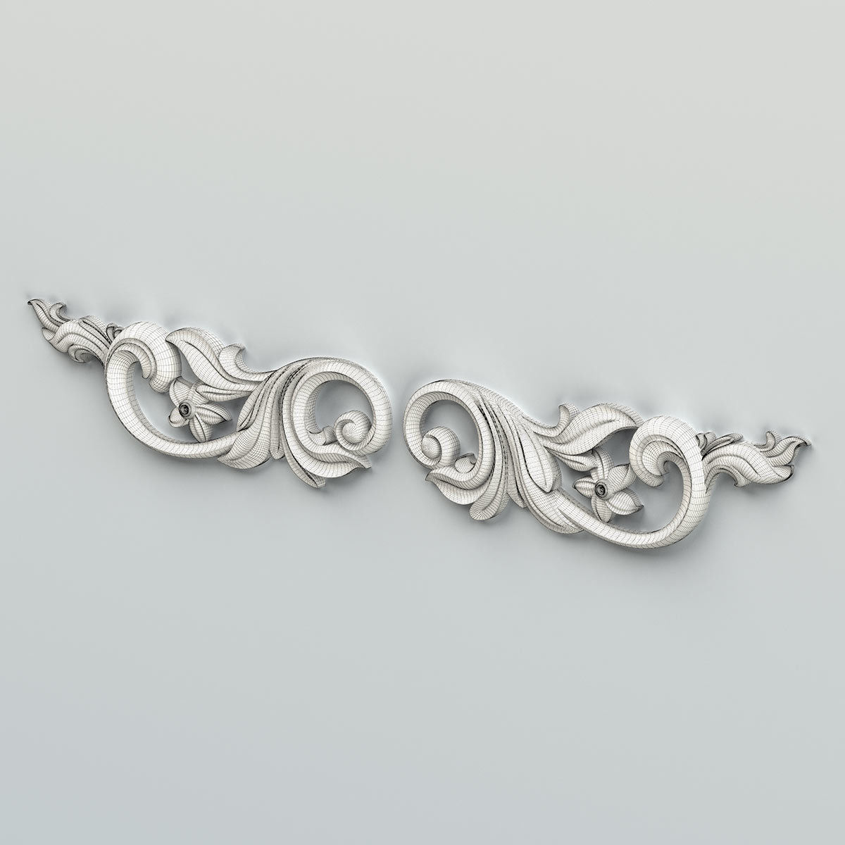 Carved decor horizontal 029 3D model_10