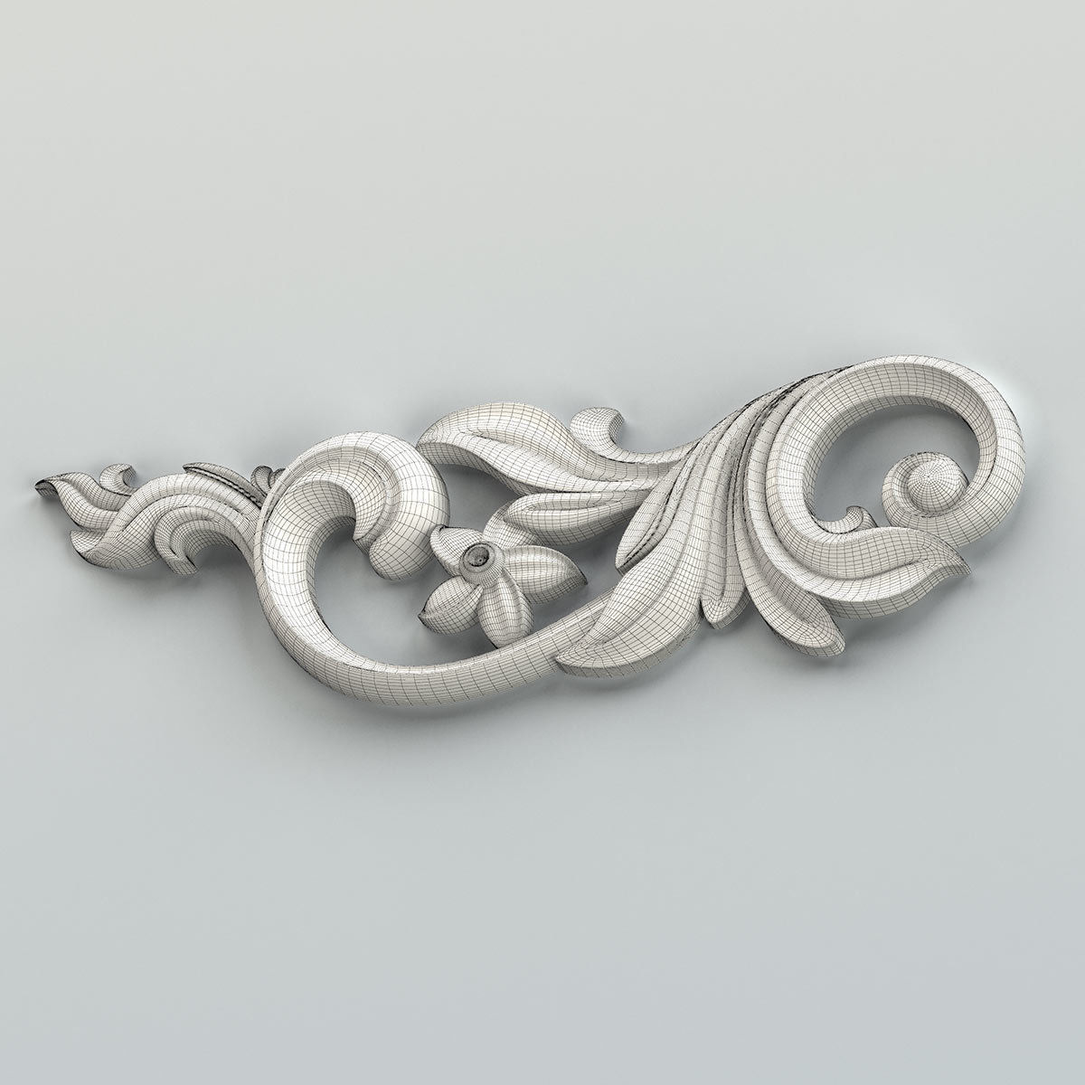 Carved decor horizontal 029 3D model_13