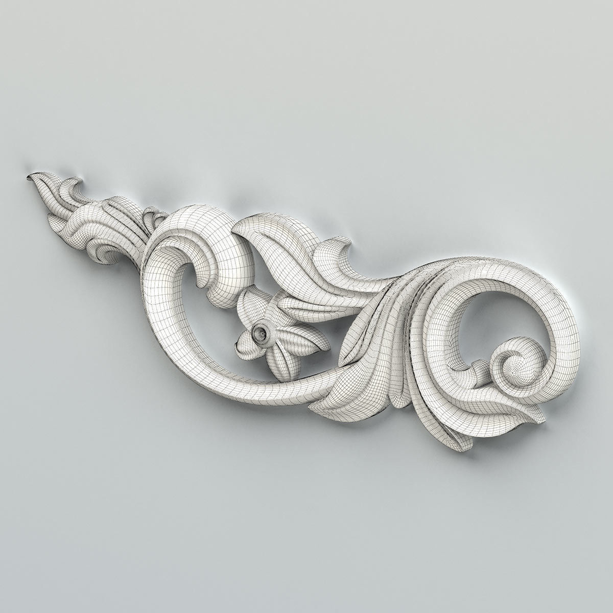 Carved decor horizontal 029 3D model_12
