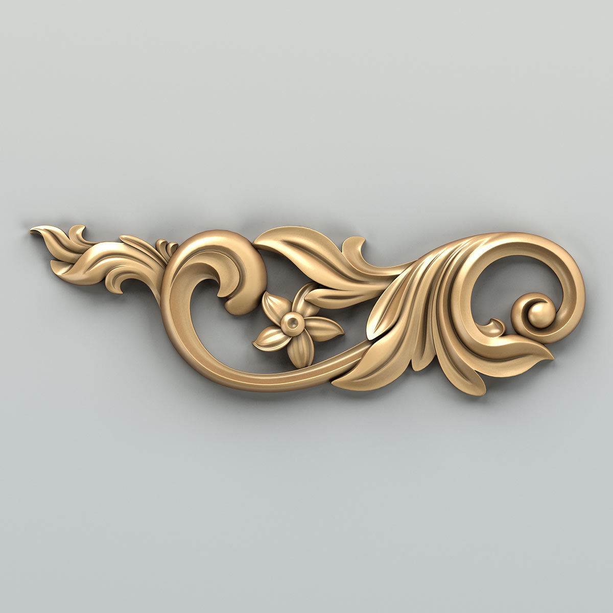 Carved decor horizontal 029 3D model_4