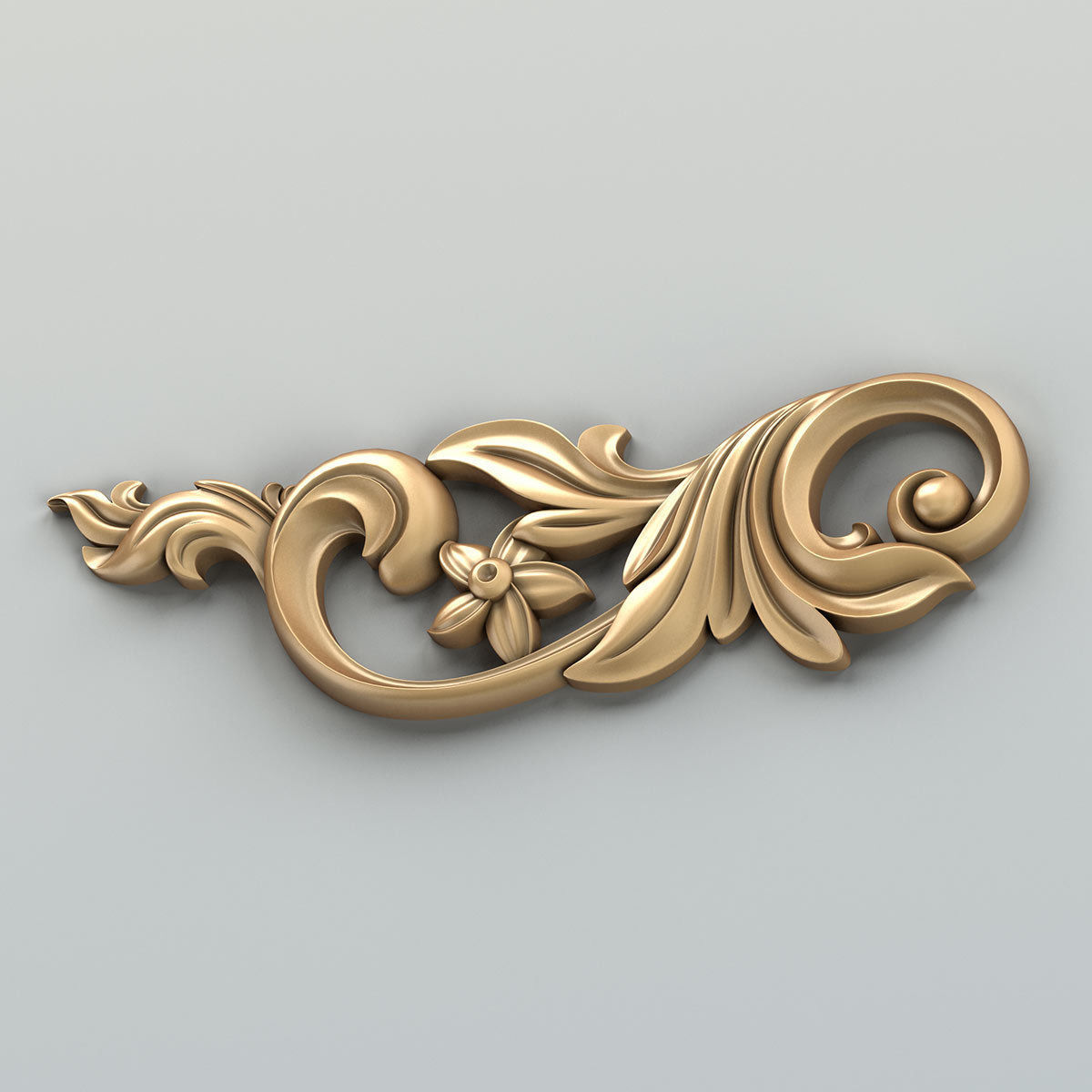 Carved decor horizontal 029 3D model_7