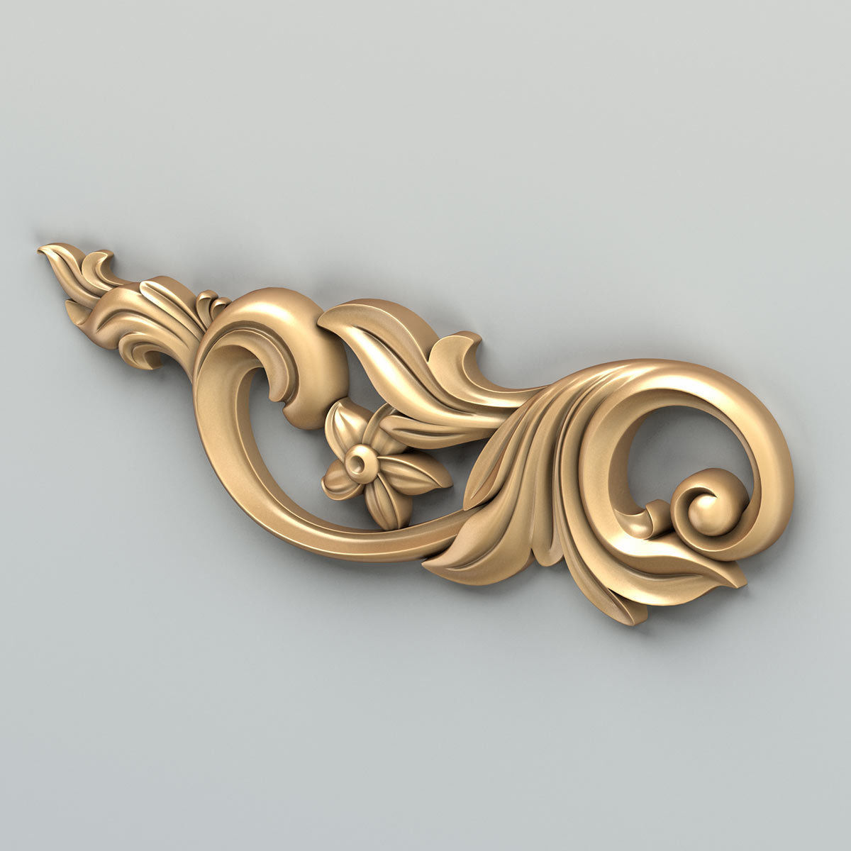 Carved decor horizontal 029 3D model_5
