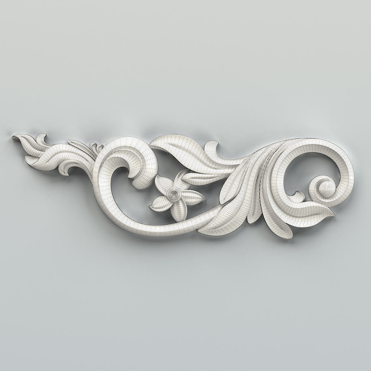 Carved decor horizontal 029 3D model_11