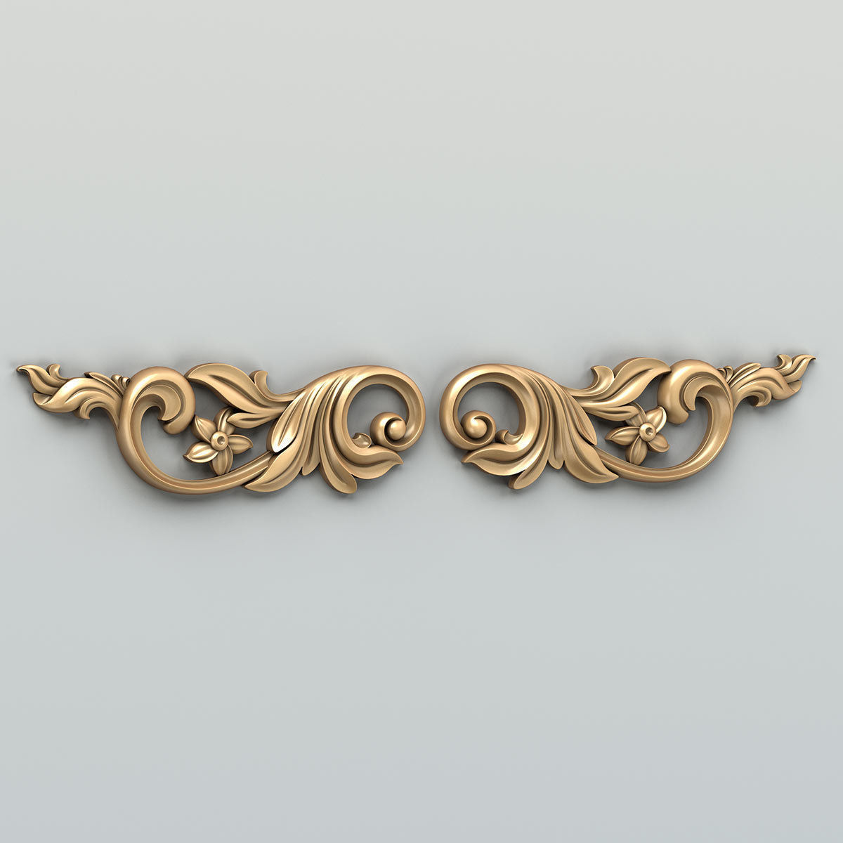Carved decor horizontal 029 3D model_1