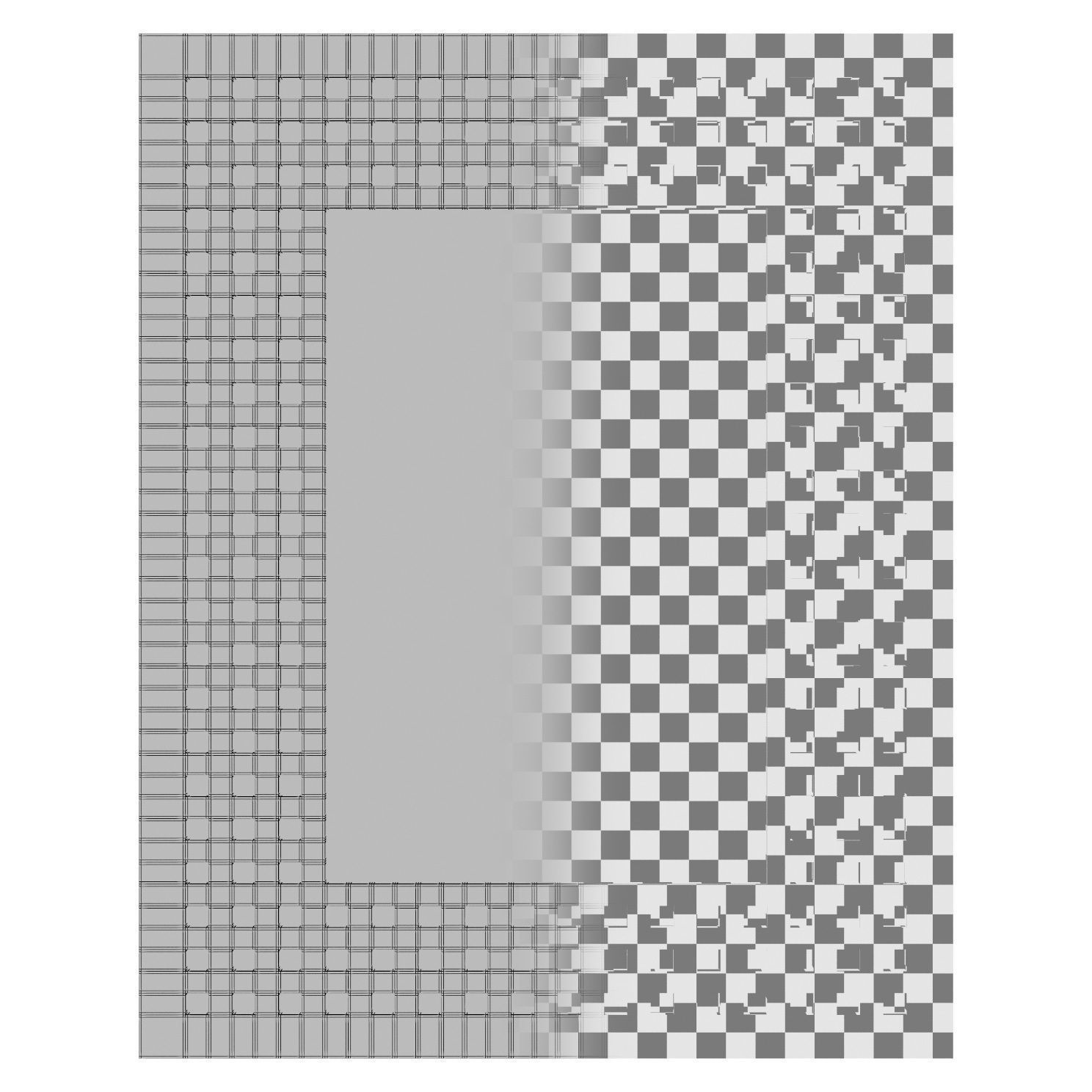 Wood Wall Mirror CLRB3689 3D model_2