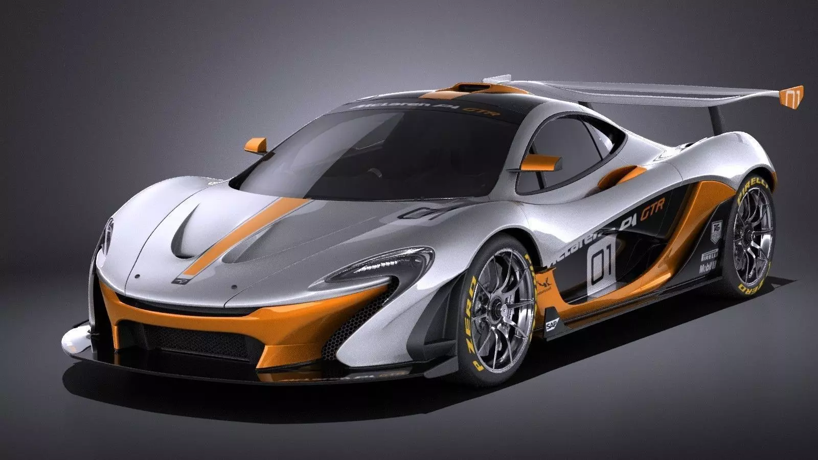 McLaren P1 GTR concept 2016 VRAY 3D model