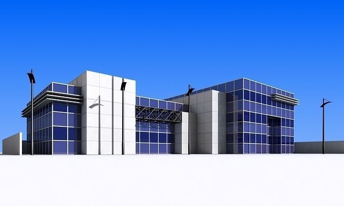 Office Building Low-poly 3D model