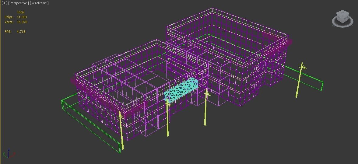 Office Building Low-poly 3D model_4
