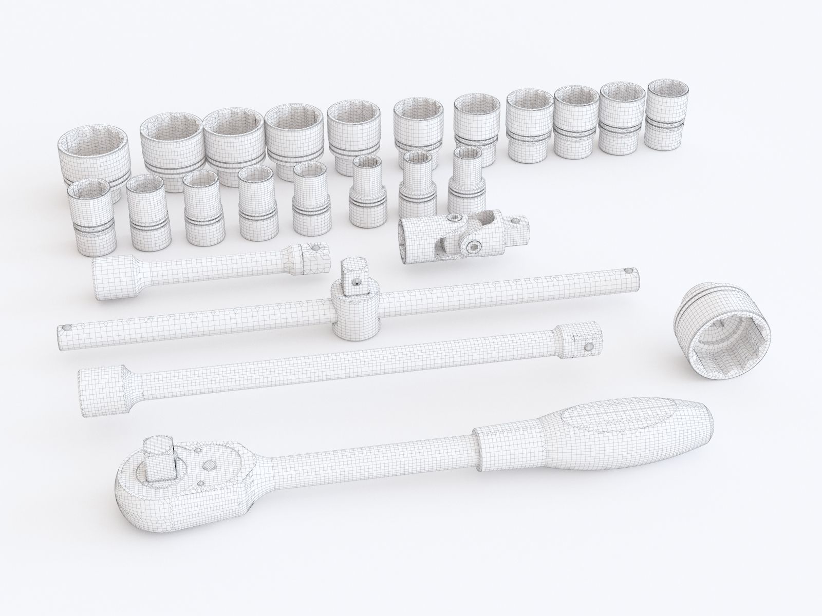 Set of wrenches 02 3D model_1