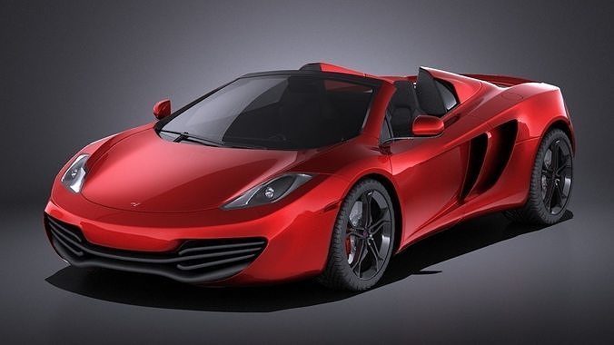 Mclaren MP4 12C Spider 2014 VRAY 3D model