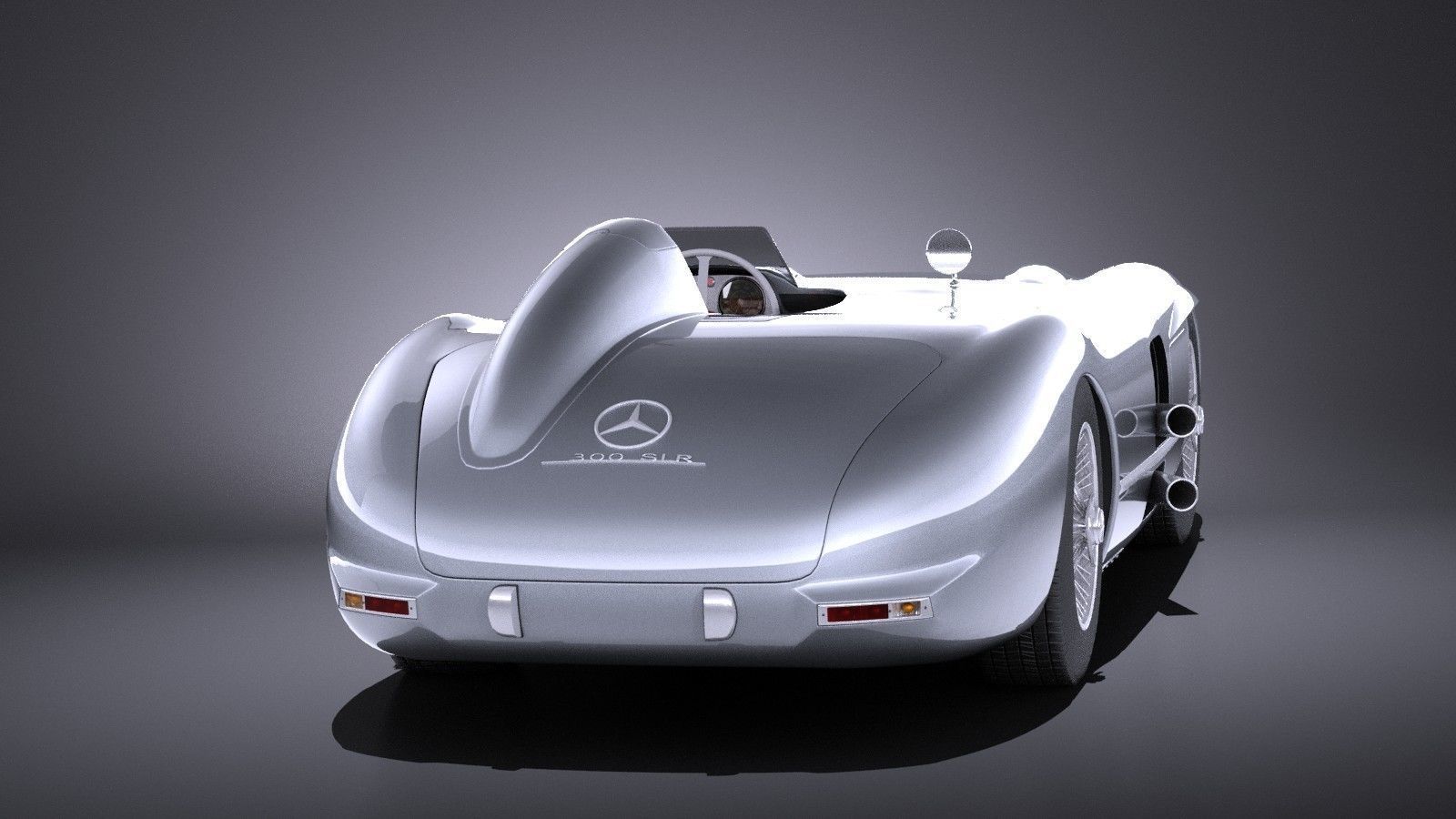 Mercedes-Benz 300 SLR 1955 spider VRAY 3D model_4