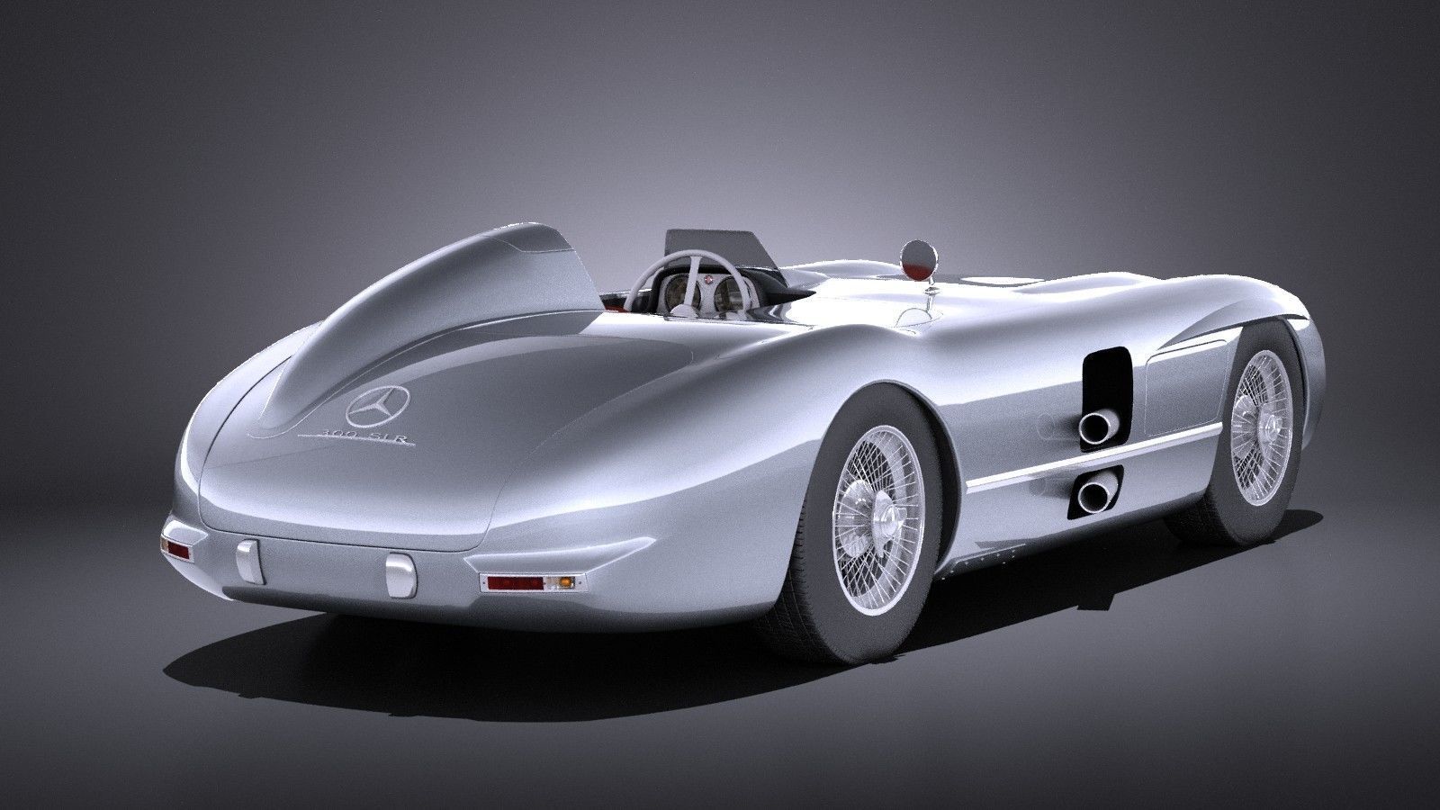 Mercedes-Benz 300 SLR 1955 spider VRAY 3D model_5