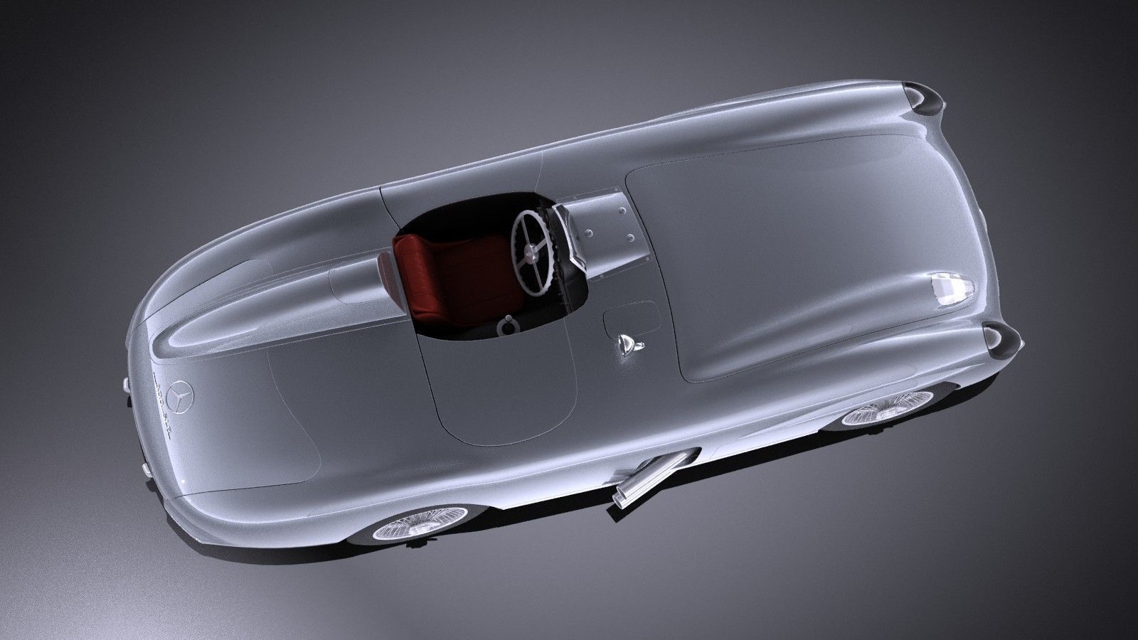 Mercedes-Benz 300 SLR 1955 spider VRAY 3D model_7