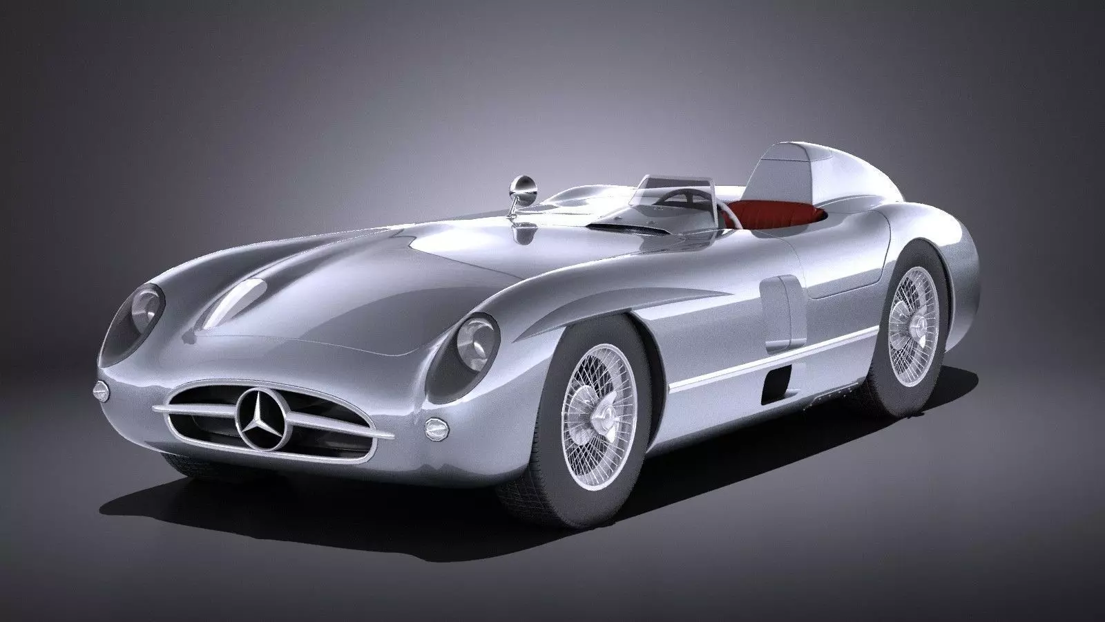 Mercedes-Benz 300 SLR 1955 spider VRAY 3D model