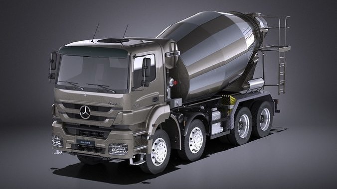 Mercedes-Benz Axor 3240B Cement Mixer 2017 VRAY 3D model