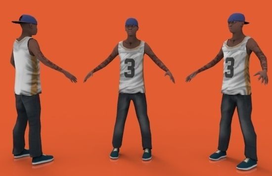 Low Poly urban human models Pack Low-poly 3D model_5