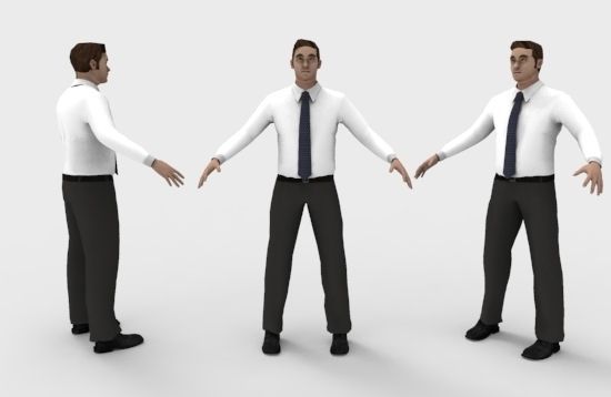 Low Poly urban human models Pack Low-poly 3D model_4