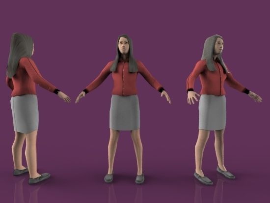 Low Poly urban human models Pack Low-poly 3D model_6