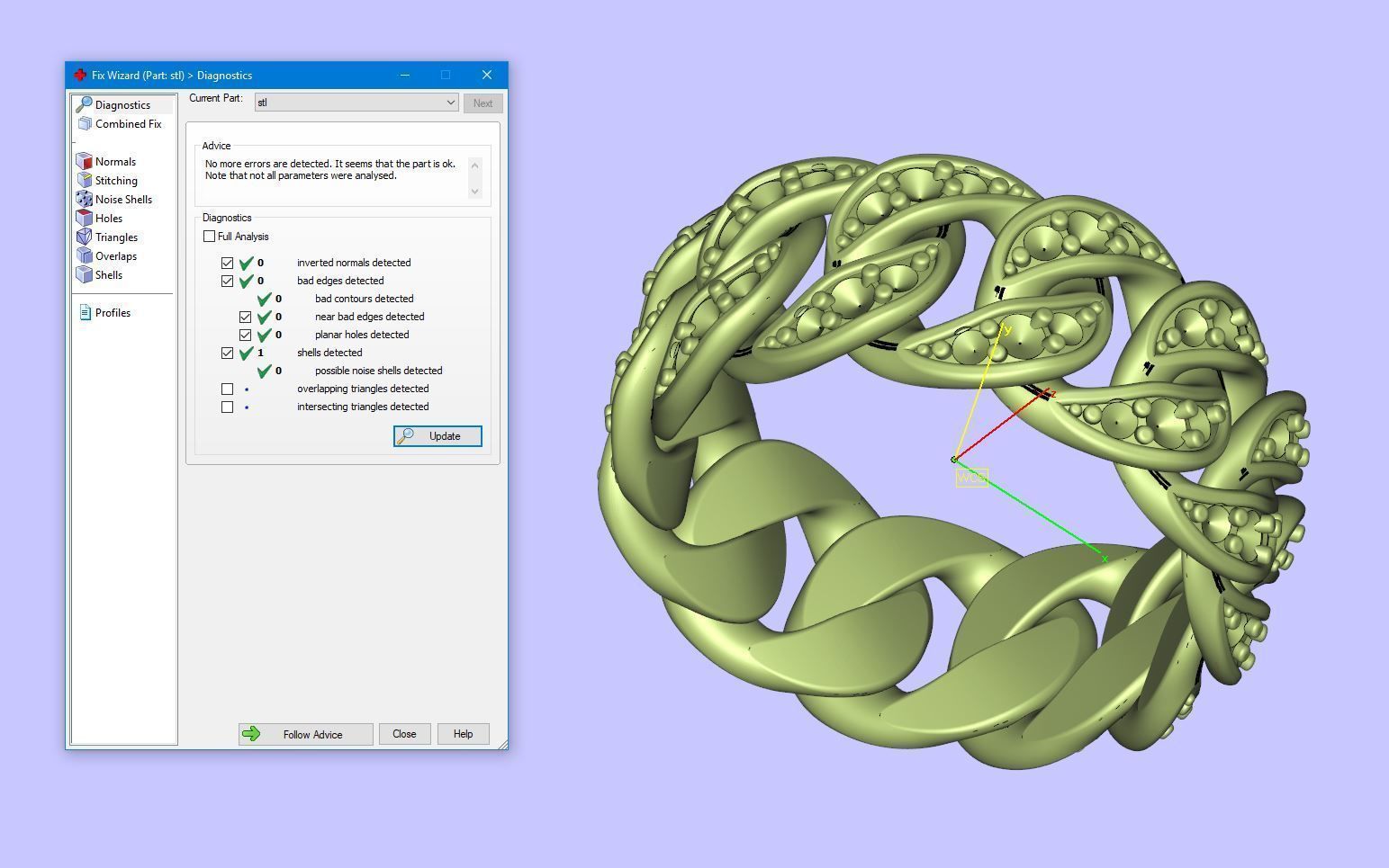 Diamond Cuban Ring N3 3D print model_6