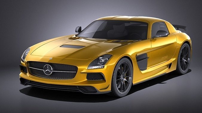 Mercedes SLS AMG BLACK 2015 VRAY 3D model
