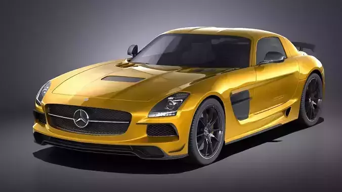 Mercedes SLS AMG BLACK 2015 VRAY