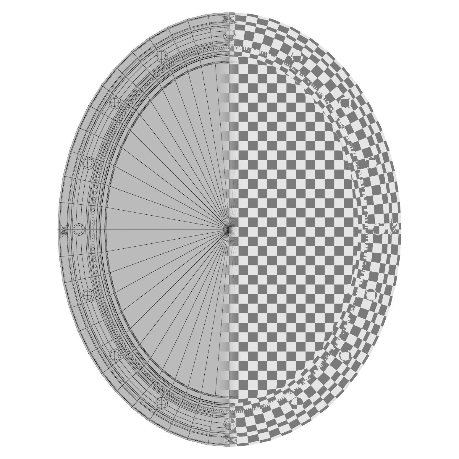 Mirror oval Dormer F1406AWH 3D model_2