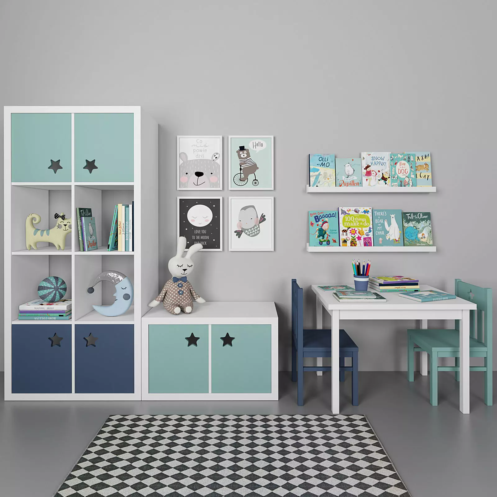 Furniture for childrens room 3D model