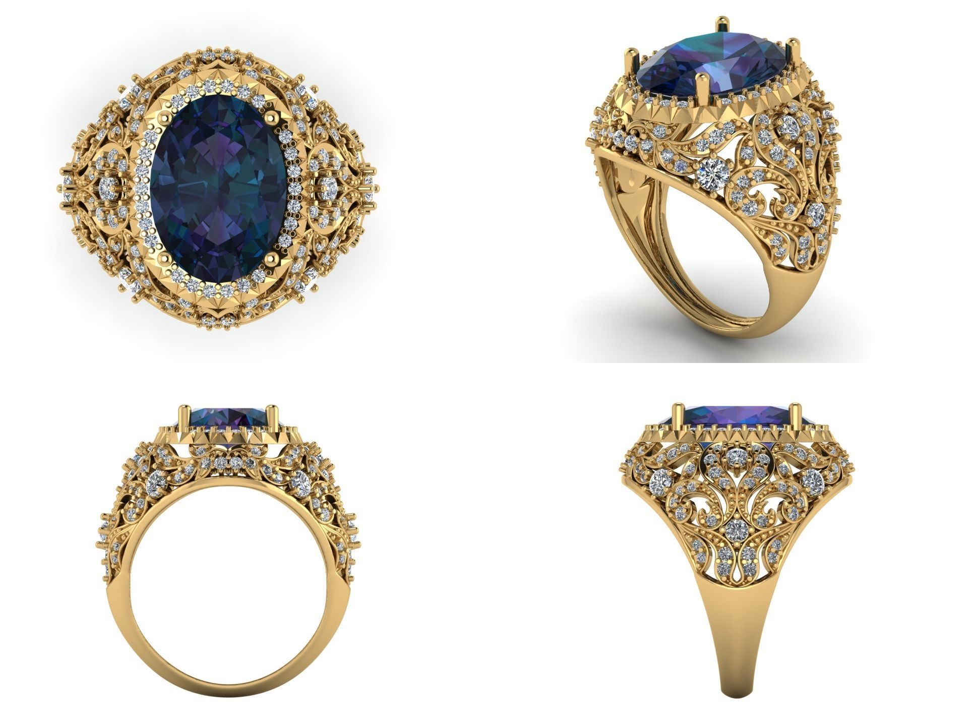 Ring akr 24 3D print model_3