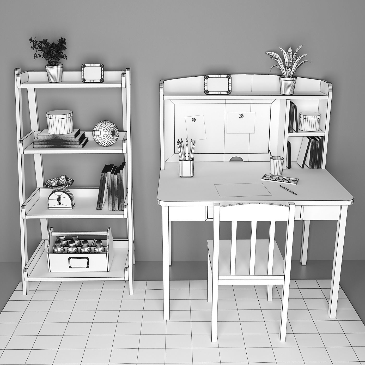 Childrens furniture 15 3D model_4