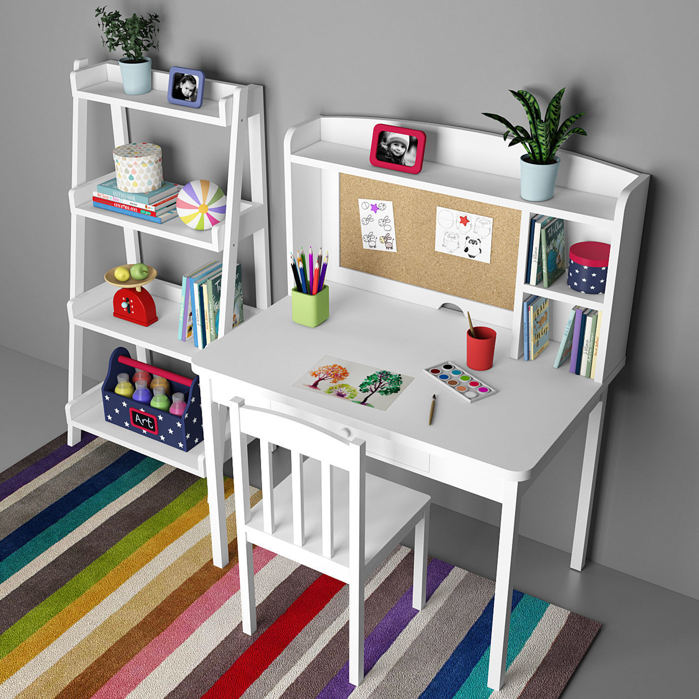 Childrens furniture 15 3D model_2